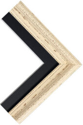 Frames By Post Shabby Chic Distressed Cream With Black Mount For Image Size A5 - thumbnail 2