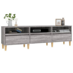 Berkfield Tv Cabinet Grey Sonoma 150X30X44.5 Cm Engineered Wood - thumbnail 4