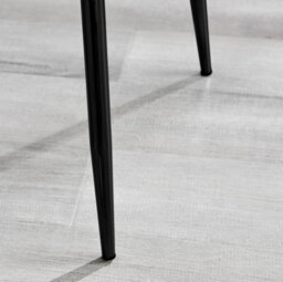 Furniturebox Set Of 2 Dining Chairs - Nora Premium Dining Chairs - Grey Velvet Black Leg Dining Chairs - Kitchen Dining Room Chairs - thumbnail 8