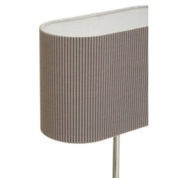 Orsina Silver Table Lamp, Shiny Silver Ceramic Base With Ribbed Texture, White Fabric Shade For Soft - thumbnail 4