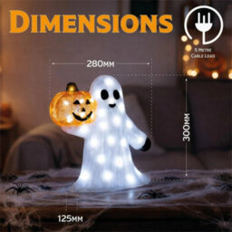 Happy Pumpkin And Ghost Halloween 50 Led Garden Light Outdoor Decoration - thumbnail 2