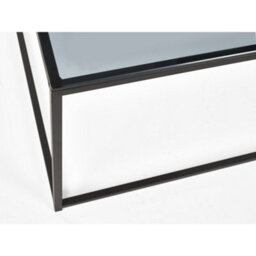 Oakham Stirling Coffee Table In Smoked Glass And Black - thumbnail 3