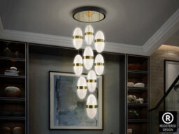Luminosa Lighting Luminosa Garden Cluster Pendant Ceiling 9 Light Black, Bronze Led 3000K - Uk Stock