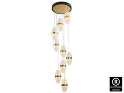 Luminosa Lighting Luminosa Garden Cluster Pendant Ceiling 9 Light Black, Bronze Led 3000K - Uk Stock - thumbnail 7