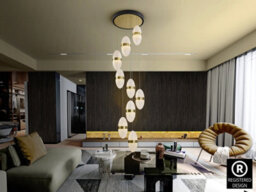 Luminosa Lighting Luminosa Garden Cluster Pendant Ceiling 9 Light Black, Bronze Led 3000K - Uk Stock - thumbnail 6
