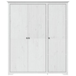 Vidaxl Wardrobe Bodo White 151.5X52X176.5 Cm Solid Wood Pine Wardrobes - thumbnail 3