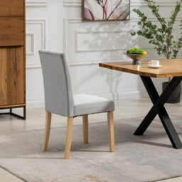 Maiolo Velvet Dining Chairs - Set Of 2 - Silver - thumbnail 5