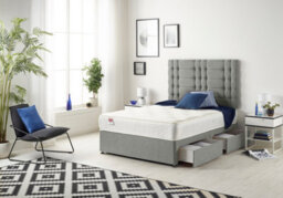 Somnior Beds Somnior Bliss Tweed Grey 4Ft6 Memory Foam Divan Bed With 2 Drawers, Mattress & Headboard - Double - thumbnail 3