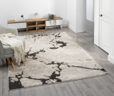 Eleanor Modern Embossed Contemporary Living Room Area Rug - Abstract Design,mocha,200 X 290 Cm - image 1