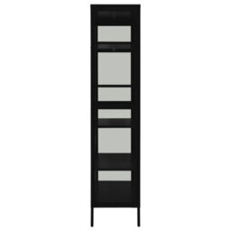 Walplus Display Cabinet Black 90X40X180 Cm Steel And Tempered Glass - thumbnail 4