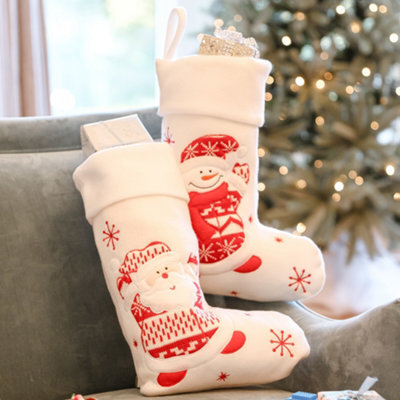 Dibor Pack Of 2 Festive Friends Children's Xmas Gift Decoration Christmas Stocking For Kids - image 1