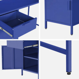 Sweeek - Laminated Steel Children's Desk 1 Drawer Blue 120X50X75 Cm - Soho - thumbnail 5