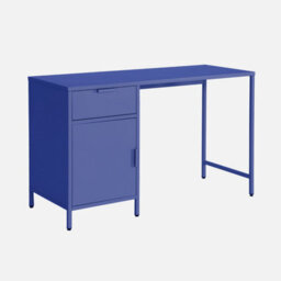 Sweeek - Laminated Steel Children's Desk 1 Drawer Blue 120X50X75 Cm - Soho