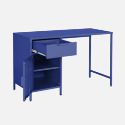 Sweeek - Laminated Steel Children's Desk 1 Drawer Blue 120X50X75 Cm - Soho - thumbnail 3
