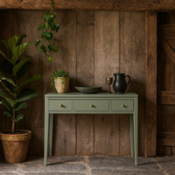 Wyld Haus Cordoba Pigeon Grey Wood Grain 3-Drawer Desk - thumbnail 1