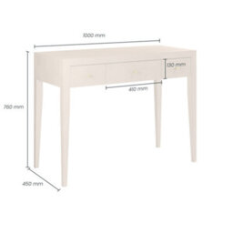 Wyld Haus Cordoba Pigeon Grey Wood Grain 3-Drawer Desk - thumbnail 5
