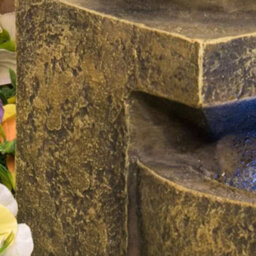 Primrose Kendall Stone Effect 3-Tier Cascading Garden Fountain Water Feature With Led Lights H48Cm - thumbnail 4