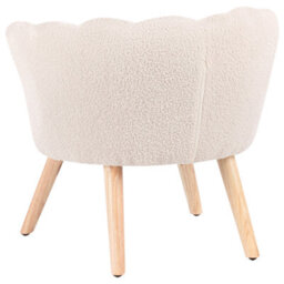 Beliani Kids Armchair Halby Boucle Light Beige - thumbnail 6