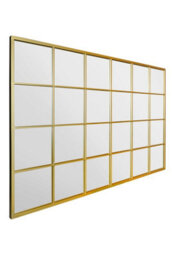 "Mirroroutlet The Fenestra Gold Modern Window Leaner Wall Mirror 69"" X 43"" 174Cm X 110Cm" - thumbnail 4