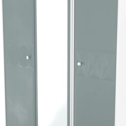 San Jose Ready Assembled Contemporary Matt Duck Egg Blue & White Tall Triple Wardrobe With 1 Mirror Door (H)1960mm (W)1108mm (D)530mm - thumbnail 6