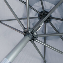 Sundaze 3M Grey Round Garden Parasol Unbrella Outdoor Patio Crank Tilt With Base - thumbnail 6