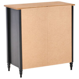 Wyld And Coco Nordicluxe Sideboard Black 5-Drawer Chest Storage Unit, W79 X D40 X H83Cm - thumbnail 6