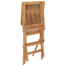 Berkfield Folding Garden Chairs 6 Pcs Solid Teak Wood - thumbnail 6