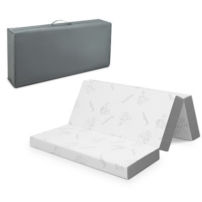 Costway Double 10 Cm Folding Gel-Infused Tri-Fold Mattress Topper Cool Gel Memory Foam - image 1