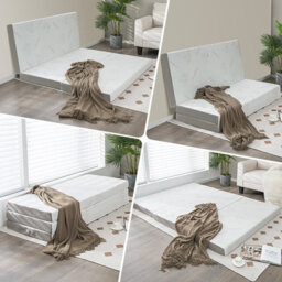 Costway Double 10 Cm Folding Gel-Infused Tri-Fold Mattress Topper Cool Gel Memory Foam - thumbnail 3