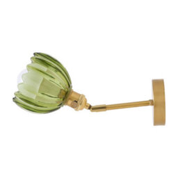 Living And Home Single Green Glass Wall Lamp With Remote Control, Usb Charging,for Hallway Entrance Hall,e27 - thumbnail 3