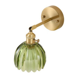 Living And Home Single Green Glass Wall Lamp With Remote Control, Usb Charging,for Hallway Entrance Hall,e27 - thumbnail 2