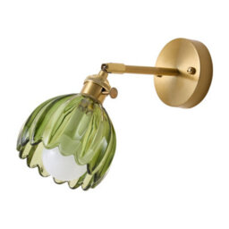 Living And Home Single Green Glass Wall Lamp With Remote Control, Usb Charging,for Hallway Entrance Hall,e27 - thumbnail 5