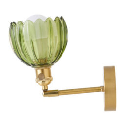 Living And Home Single Green Glass Wall Lamp With Remote Control, Usb Charging,for Hallway Entrance Hall,e27 - thumbnail 4