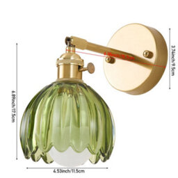 Living And Home Single Green Glass Wall Lamp With Remote Control, Usb Charging,for Hallway Entrance Hall,e27 - thumbnail 9