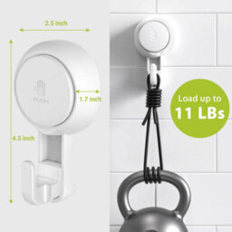Suction Cup Shower Hooks For Bathrobes And Towels, Sturdy (Set Of 4), Waterproof And Reusable, For Bathroom And Kitchen - thumbnail 2
