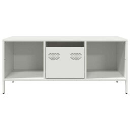 Berkfield Coffee Table White 101.5X50X43.5 Cm Cold-Rolled Steel - thumbnail 4