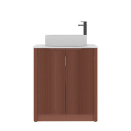Royal Bathrooms Avenza 600mm Terracotta Clay Floor Standing Bathroom Vanity Unit 2 Door With Lyon Basin - thumbnail 6