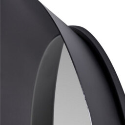 Pacific Lifestyle Round Wall Mirror Grey Metal Wide Angled Frame 60Cm Concave Contemporary - thumbnail 7