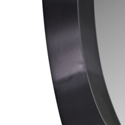 Pacific Lifestyle Round Wall Mirror Grey Metal Wide Angled Frame 60Cm Concave Contemporary - thumbnail 6