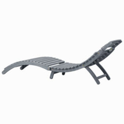 Vidaxl Sun Lounger Grey Wash Solid Acacia Wood - thumbnail 4