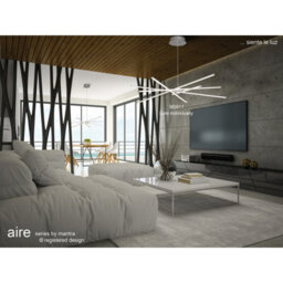 Luminosa Lighting Luminosa Aire Ceiling Round 6 Light G4 Vertical Arms, Polished Chrome, Not Led/cfl Compatible - thumbnail 5