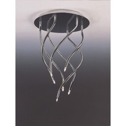 Luminosa Lighting Luminosa Aire Ceiling Round 6 Light G4 Vertical Arms, Polished Chrome, Not Led/cfl Compatible - thumbnail 2