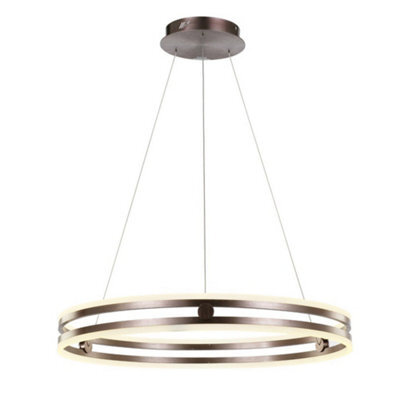 Luminosa Lighting Luminosa Modern Led Hanging Pendant Coffee, Warm White 3000K 3150Lm Dimmable