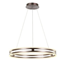 Luminosa Lighting Luminosa Modern Led Hanging Pendant Coffee, Warm White 3000K 3150Lm Dimmable