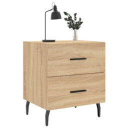Berkfield Bedside Cabinets 2 Pcs Sonoma Oak 40X35X47.5 Cm Engineered Wood - thumbnail 3