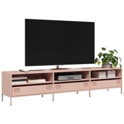 Berkfield Tv Cabinet Pink 202X39X43.5 Cm Cold-Rolled Steel