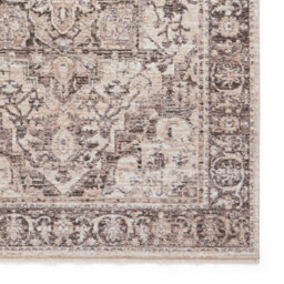 Grey Traditional Abstract Bordered 10mm Thick Stain-Resistant Rug For Bedroom, Living Room, & Dining Room-60Cm X 230Cm (Runner) - thumbnail 4