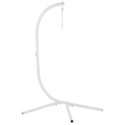 Beliani Hanging Chair With Stand Adria Metal White - thumbnail 8