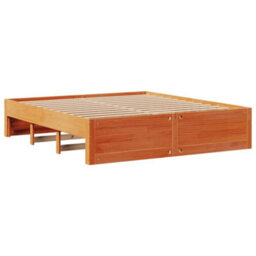 Berkfield Bed Frame Without Mattress With Drawers Wax Brown 180X200 Cm Super King Solid Wood Pine - thumbnail 7