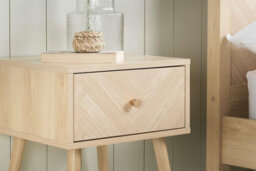 1 Drawer Oak Brown Wooden Bedside Birlea Herringford - thumbnail 2